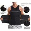 Plus size masculino transfronteiriço Colete modelador de cinto duplo Túnica esportiva de borracha para suor reforçada Cintura justa