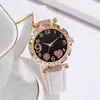 Relojes de Alta Venta Transfronterizos para Mujer con Esfera de Patrón de Estrella de Mar Negra, Relojes de Cuarzo Modernos y a la Moda, Venta al por Mayor de Fabricantes