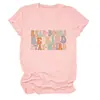 Lee libros sé amable Amazon eBay sitio independiente de moda versátil camiseta de mujer de cuello redondo y manga corta