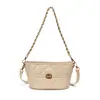 Bolso bandolera de alta gama estilo francés, bolso pequeño de cadena para mujer, bolso de hombro vintage con patrón de diamantes, bolso de mano para mujer
