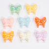 Cuentas de mariposa con agujero recto, acrílicas, transparentes, chapadas en color, hechas a mano, para colgar en el coche o el teléfono móvil, fabricantes de accesorios al por mayor
