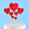 Cartão de decoração de bolo criativo tamanho Love suit sete acessórios para bolo de aniversário cartão estrela de cinco pontas plug-in