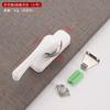 Aleación de aluminio cerradura de media luna bidireccional gancho de ventana universal cerradura gancho de bloqueo de acero inoxidable seguridad antirrobo accesorios para ventana de corredera y abatible