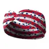 Faixa de Cabelo Turban Crochê Elástico com Estampa Paisley Boêmia Cruzada Torcida para Mulheres