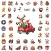 60 Piezas de Pegatinas Navideñas Retro de Acuarela, Árbol de Navidad, Hombre de Jengibre, Collage para Diario Festivo, Pegatinas Culturales y Creativas Transfronterizas al por Mayor