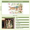 Coelhinho da Páscoa Laço Atmosfera Embelezamento Loja Decoração Eletrostático Porta de Vidro Janela Adesivo Flor