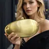 Bolso Cruzado de Hombro para Mujer Estilo Europeo y Americano Nuevo 2024, Bolso de Caja de Hierro Forma de Concha Irregular, Bolso de Mano de Noche a la Moda