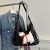 Bolso de un solo hombro estilo coreano de otoño para mujer 2024, mochila doble para ir al trabajo, bolso de mano moderno, mochila de gran capacidad, bolso grande informal y sencillo.