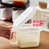 INOMATA caja de almacenamiento de condimentos importada caja a prueba de humedad para sal y polvo gourmet de cocina apilable condimento con cuchara acabado