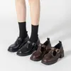 Zapatos Mary Jane Retro para Mujer 2026 Otoño Nuevo Estilo Tacón Grueso Suela Gruesa Versátil Suela Suave Cómodos Modernos Elegantes Zapatos de Tacón Alto