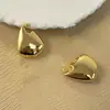 Aretes Brillantes Dorados para Mujer, Modernos, Sencillos, de Alta Gama, con Forma de Abanico, Clips para Oreja Irregulares, de Moda, Versátiles, Aretes Creativos