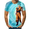 Nueva Tendencia de Explosiones en AliExpress Súper Popular Animación Serie Dragon Ball Camiseta para Hombre Impresión Digital 3D Fabricantes de Origen