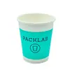 Vasos Desechables Extra Gruesos para Bebidas Calientes, Vasos de Papel para el Hogar, Empaquetados y Sellados, Vasos de Agua de Grado Alimenticio, Vasos de Café Azul-Verde