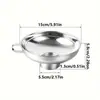 Embudo de Boca Ancha de Acero Inoxidable Engrosado Dispensador de Lata de Salsa de Calibre Grande Multifuncional Cocina Fuga de Aceite Vino