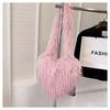 Bolso de Hombro de Felpa Original Niche Love de Gran Capacidad para Mujer, Bolso de Moda Ins Versátil para Otoño e Invierno, Bolso Peludo, Bolso Cruzado