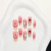 Gato Verde Leiteiro Patinha 30 Peças Unhas Usáveis Feitas à Mão Totalmente Feitas à Mão Nova Manicure Pré-fabricada Pontas de Unha Usáveis