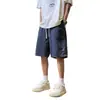 Pantalones cortos casuales de trabajo para hombre, pantalones finos sueltos versátiles de cinco puntos para verano, pantalones rectos de longitud media de estilo americano ins modernos