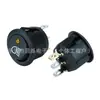 Interruptor de Alimentação de Luz Indicadora Redonda Olho de Gato 20mm com 3 Pinos e 2 Posições, Padrão de Feixe Baixo, Interruptor Automotivo 12V