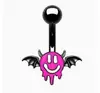 Piercing de Umbigo de Aço Inoxidável Transfronteiriço Morcego Aranha Halloween Estilo Escuro Piercing de Umbigo Joia Piercing Sexy da Moda