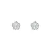 Aretes de Plata Pura S999 Flor de Ciruelo para Mujer, Versátiles Aretes de Plata Esterlina Flor Hueca para Estudiantes, Estilo de Moda y Fresco, Venta al por Mayor