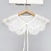 Chal de cuatro estaciones, seda de leche, gasa, bordado soluble en agua, cuello falso, cuello de encaje, flor para comercio electrónico transfronterizo