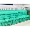 Cesta Plegable para Frutas de Tienda Plástico Cesta para Verduras Estante de Exhibición para Supermercado Apilable Caja de Almacenamiento Plegable para Frutas Cesta
