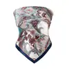 Pañuelo de seda con estampado de leopardo dulce y fresco para cruzar el pecho, bufanda de seda impresa para mujer, impresión digital a doble cara, sarga de seda, bufanda de alta calidad, personalización individual pequeña