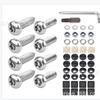 Marco de matrícula estadounidense de acero inoxidable 304, accesorios de tornillo para marco de matrícula estadounidense, hebilla de tornillo para matrícula estadounidense a juego