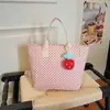 Bolsa de Mano de Fresas con Lunares para Mujer, Linda para Viajes, Gran Capacidad, Versátil, Bolso de Mano de Moda