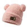 Sombrero de Lana de Oso de Peluche de Dibujos Animados Estilo Coreano para Mujer Otoño e Invierno Estilo Japonés Lindo Orejas Moda Cálido Protección para las Orejas Sombrero de Punto