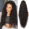 Coleta Sintética Estilo Europeo y Americano para Mujer, Cabello Largo Rizado Ondulado, Rizado Tipo Maíz Esponjoso, Coleta con Pinza de Garra, Fibra de Alta Temperatura