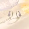Pendientes de Meteoro Completamente de Diamante para el Viaje Diario, Pendientes de Aro Bordados de Estrellas, Pendientes de Zirconia de Estrella de Cinco Puntas de Moda Europea y Americana