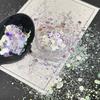 Lantejoulas Holográficas Ultrafinas Originais Pó Glitter Lantejoulas Grandes Iridescentes Super Brilhantes Tamanhos Mistos Acessórios Venda Quente Transfronteiriça