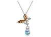 Collar Colgante Mariposa de Cristal Shijia Versátil Clásico Joyería Diseño Personalizado de Moda Ligera Lujo Cadena de Clavícula de Gama Alta