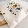 Nueva bolsa de lona de oso, portátil, para el trabajo, tipo trompetista, para el almuerzo, bolso de mano, bolsa de lona, bolsa de regalo, bolso de hombro