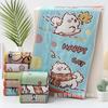Zhiyang toalha infantil de musselina de quatro camadas com jacquard de desenho animado toalha infantil divertida toalha de rosto pequena toalha de suor toalha de mão presente atacado