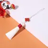Colgante de Borla de Trébol de Cuatro Hojas Corto y Grueso de 5 cm con Borlas de Doble Color, Accesorio Versátil para Ropa y Decoración
