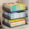 Estante de Mesa Simples com Múltiplos Níveis para Armazenamento Rack para Mesa de Escritório Rack para Armazenamento de Livros Mesa de Estudo de Dormitório Rack em Camadas