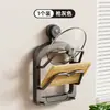 Ventosa sem Furos Camada Dupla Tampa de Panela Armazenamento de Cozinha Montagem na Parede para Tábua de Corte Tábua de Cortar Armazenamento Multifuncional na Parede