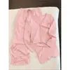 Pijama feminino listrado rosa estilo coreano, coleção outono 2026, conjunto de loungewear doce e macio, tamanho plus size, adequado para usar fora de casa