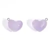 Accesorios para Joyería DIY Colores Gelatina Corazón 3D Colgante de Resina Collar Llavero Encanto Decorativa Venta Caliente Transfronteriza