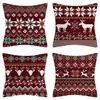 Capas de almofada de Natal outono e inverno transfronteiriças, capas de almofada de sofá, almofadas decorativas de linho estampadas, atmosfera de Natal no atacado