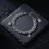 Pulsera Amuleto de la Suerte Copo de Nieve para Hombre Hip Hop de Nicho Diseño Simple Sentido de la Moda Joyería de Mano para Mujer Accesorios Versátiles para el Viaje