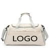 Bolsa Fitness com Logo Personalizado, Bolsa de Viagem Esportiva, Bolsa Transversal Portátil com Compartimentos Separados para Molhados e Secos, Compartimento Independente para Sapatos, Leve para Uso na Academia