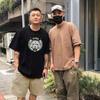 Nova marca de moda camiseta masculina de manga curta 220g algodão pesado de Xinjiang gola redonda casual solta casal estudante meia manga