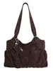 Bolsa Casual Retro de Grande Capacidade para Mulheres 2026 Nova Moda de Inverno Bolsa Tote de Alta Qualidade Bolsa de Ombro Versátil Tendência