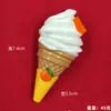 Agite o som de brincadeira de comida quente simulação 3D sorvete resina receita geladeira adesivos magnéticos