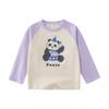 Cotton Hall Camiseta de Algodón Puro para Niños Otoño Niños y Niñas Bebé Dibujos Animados Tops Camisetas de Manga Larga para Niños Transpirables