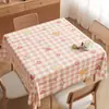 Toalha de Mesa Xadrez Impermeável e à Prova de Óleo, Não Precisa Lavar, Novo Estilo 2025, Retangular, Toalha de Mesa para Sala de Jantar Estilo Ins, Capa para Mesa de Centro, PVC, Design Simples