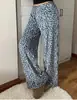 Pantalones Casuales Nuevos Europeos y Americanos de AliExpress Transfronterizos Estampado de Leopardo Pantalones Largos de Pierna Ancha